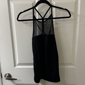 Black Strappy Mesh Tank